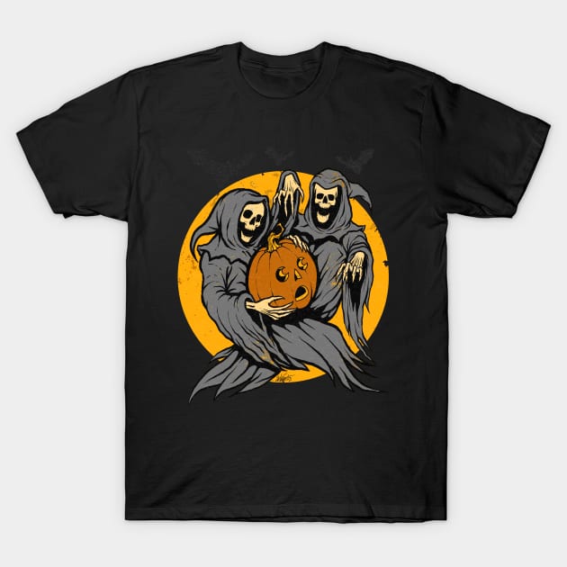 Vintage Halloween "Draw This In Your Style": Jack's Frightful Flight T-Shirt by Chad Savage